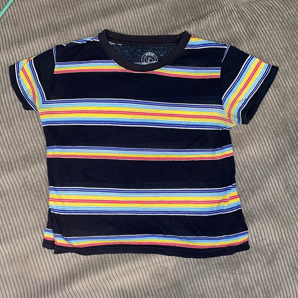 UO Multi-colored Short Sleeve Tee Striped Shirt